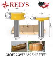 REDS Y66206-8 - 1/4" Bead Canoe Joint Router Bit SET 1/2" Shank