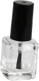 PLAFOPE 10ml Empty Nail Polish Bottles Brush Square Containers Leakproof Glass DIY Manicure Set