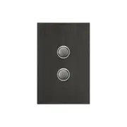 Clipsal Saturn Series Grid And Plate Assembly 2 Saturn 4000 Series Including Saturn Horizontal Horizon Black - Less Mech - 4062VH-HB