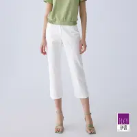 在飛比找Yahoo奇摩購物中心優惠-ILEY伊蕾 蕾絲口袋設計經典長褲(白色；M-XL)1242