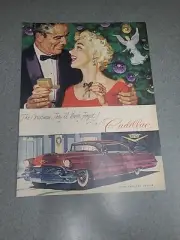 Cadillac Sedan Deville Vintage Print Ad 1955 10x13