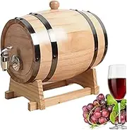 Wine Barrel with Wood Stand 1L Whiskey Barrel with Tap Vintage Aging Oak Barrel Table Home Bar Decor Display & Storage for Spirits, Liquors, Wine, Beer, Whiskey Barrel