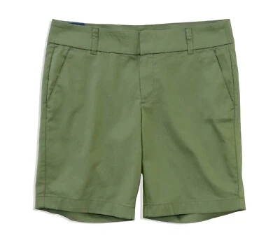 J.Crew Factory Women's 4 - NWT Moss Green Cotton Stretch Frankie Bermuda Shorts