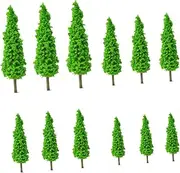 Miniature Trees 12pcs Mini Tree Model Plastic Model Trees for Desktop Miniature Landscape Decor Home Ornament