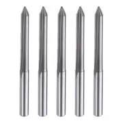 5pcs CNC V Bit 60 Degree 1/8" Shank 0.3mm Tip Engraving V Bits Chamfer End Mill