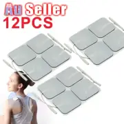 12pcs Electrode Pads Machine Tens 5X5cm Replacement Reusable Self Adhesive Gel