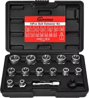 Juego de extractores de pernos, kit de extractor de pernos Easy Out de 15 piezas