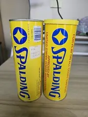 Two (2l VINTAGE 1985 Spalding Championship Tennis Balls SEALED Metal Cans