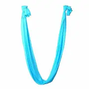 Yoga Swing Hammock Trapeze Sling Aerial Silk Set Anti-gravity Inversion Fitness Sky Blue