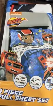 Nickelodeon Blaze Monster Machines Fast Track 4pc Bedding Set Sheets New In PAC