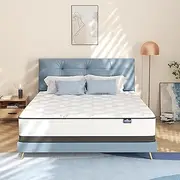 Full Mattress 10 Inch with Innerspring, SEMIELO Hybrid Memory Foam Double Mattress, CertiPUR-US Certified, Sleep Supportive & Pressure Relief, Medium Firm Mattress in a Box