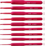 Ergonomic Crochet Hooks Set,Silicone Crochet Hook Knititng Needles for Arthritic