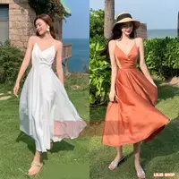 在飛比找蝦皮商城精選優惠-👗LILIS👗旅遊 海邊 峇釐島 三亞 沙灘裙 性感露背 夏