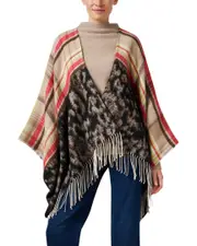 Marc Cain Print Wool & Alpaca-Blend Cape