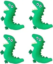 [SAFIGLE] 4pcs Funny Dinosaur Brooch Dress Brooch Plush Brooch Pin Funny Brooches Hat Pin Brooch Decor Animal Decor Cartoon for Backpacks Plush Animal Brooch Bag Badge Green Plush Material