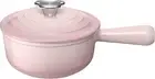 Le Creuset Baby Saucepan 16cm Bear Knob Shell Pink 1L Cast Iron Enamel JP NEW