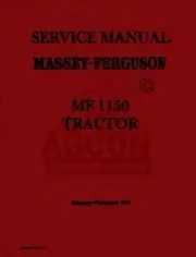 Massey Ferguson MF 1150 MF1150 Tractor Service Manual
