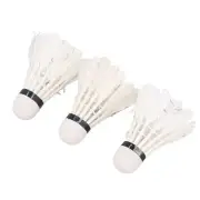 3pcs Goose Feather Badminton Stable White Shuttlecocks For Indoor Outdoor US