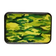 Men Black Metal Belt Buckle Army Green Camouflage Trendy Accessory Hunter Animal