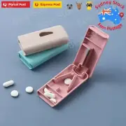 Pill Cutter Medicine Box Splitter Grinder Crusher Storage Case Portable pills