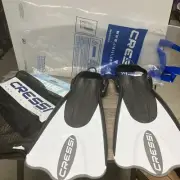 Cressi Palau SAF, White/Black, M/L 41/44, 7/10, 8.5/11 NIP FINS SCUBA