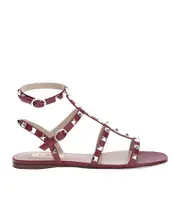 Valentino Garavani Rockstud T-Bar Strap Sandals 36,37.5,37,39.5,40,36.5,41 Red