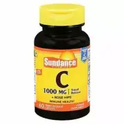 Sundance Vitamin C Coated Caplets 1000 mg 60 Tabs By Sundance