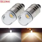 Warm/White E10 Screw 3V 4.5V 6V 12V Led Bulb Flashlight Lamp Torch Work Light