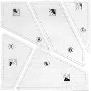 Quilting Rulers and Templates, 5Pcs Creative Quilting Cutting Template Quilt ...
