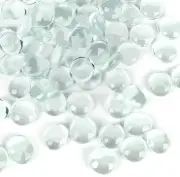 1LB Clear Flat Glass Marbles, Vase Filler Crystals Gemstones Pebbles Floral Glas