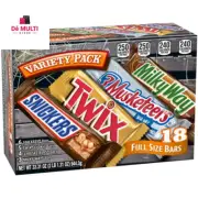 Snickers, Twix, Milky Way & 3 Musketeers Variety Pack Halloween Chocolate Bars -