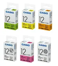 在飛比找樂天市場購物網優惠-CASIO 標籤機專用螢光色12mm 色帶 /個 XR-12