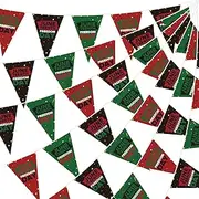 32 Ft Juneteenth Decorations Banner Bunting, Happy Juneteenth Party Decorations Pennant Garland Triangle Flag for African American Freedom Day Celebration and Home and Office Party Favor Decor