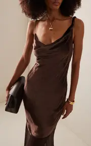 [STAUD] Beaton Velvet-Chiffon Maxi Dress