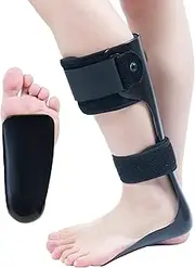 AFO Drop Foot Brace, Half-Sole Foot Drop Brace with Stroke, MS, Hemiplegia, Drop Foot Support Shoes for Assist Walking Easier & Better, Lightweight for Men and Women (Left, Large)