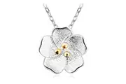 Solid 925 Sterling Silver Floral Mirage Necklace