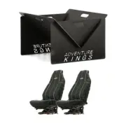 Adventure Kings Portable Steel Fire Pit +Heavy Duty Seat Covers 300GSM Polyester