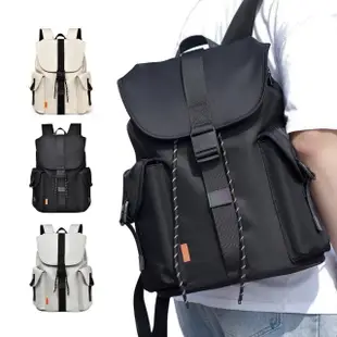 【MoodRiver】後背包 大容量 雙肩包 束口包 防潑水 學生後背包 大學後背包 書包 旅行背包(防潑水)
