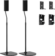 [Maozhren] Stand for Bose Speaker Stands, OmniJewel Lifestyle 650, Surround 700, UB-20 II, UFS-20 CM520 ST525 ST520, Floor with Slideconnect Bracket, Pack of 2 Black