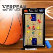 Verpeak Foldable Basketball Coaching Coach Board with Magnetic Marker Pen Black