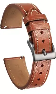 Watch Wrist Band - Brown Genuine Leather, Watch Strap - 20mm