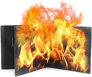[OmobY] Magic Wallet Fire Wallet Bifold Short Wallet Purse for Magic Stage Show