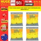 4x 2Packs Scrub Daddy Dish Daddy Soap Dispensing Dish Wand Sponge Refills NEW AU