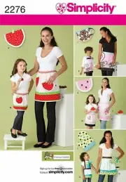 Simplicity 2276 Adult Kids Aprons Potholder Sewing Pattern