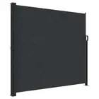 Retractable Side Awning Outdoor Patio Garden Wall Privacy Screen Black 180x600cm