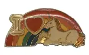 Pack of 50 Rainbow I Love Unicorns Bike Motorcycle Hat Cap Lapel Pin HP64