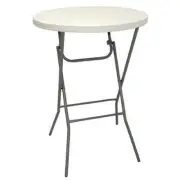 Folding Bar Table Tall Poseur White Foldaway 1100x800mm Bolero Event Function