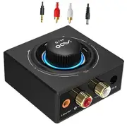 B06T3 Bluetooth 5.3 Receiver, 100ft RCA Bluetooth Audio Adapter for 3.5mm