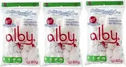 Alb TORUNDA COTTON 80GRS (160 PCS APRX) PACK OF 3- ALBY COTTON BALLS 3 PACK OF 80GRS (480 PCS APRX) SUPER ABSORBENT AND SOFT, 100% NATURAL COTTON, Pequeño, White