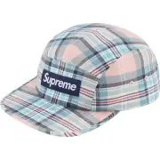 Supreme Rose Plaid Lochcarron Camp Cap In hand DSWT free shipping Box Logo Hat